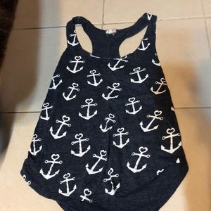 navy blue anchor shirt